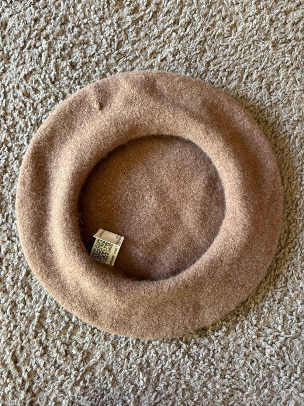 Wool Beret Camel Color - Picture 3 of 5